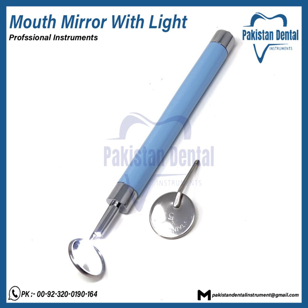 Light Blue Mouth Mirror With Light