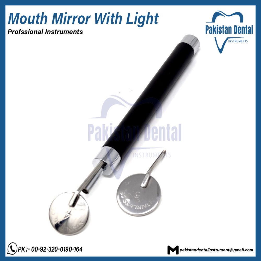 Black Mouth Mirror With Light