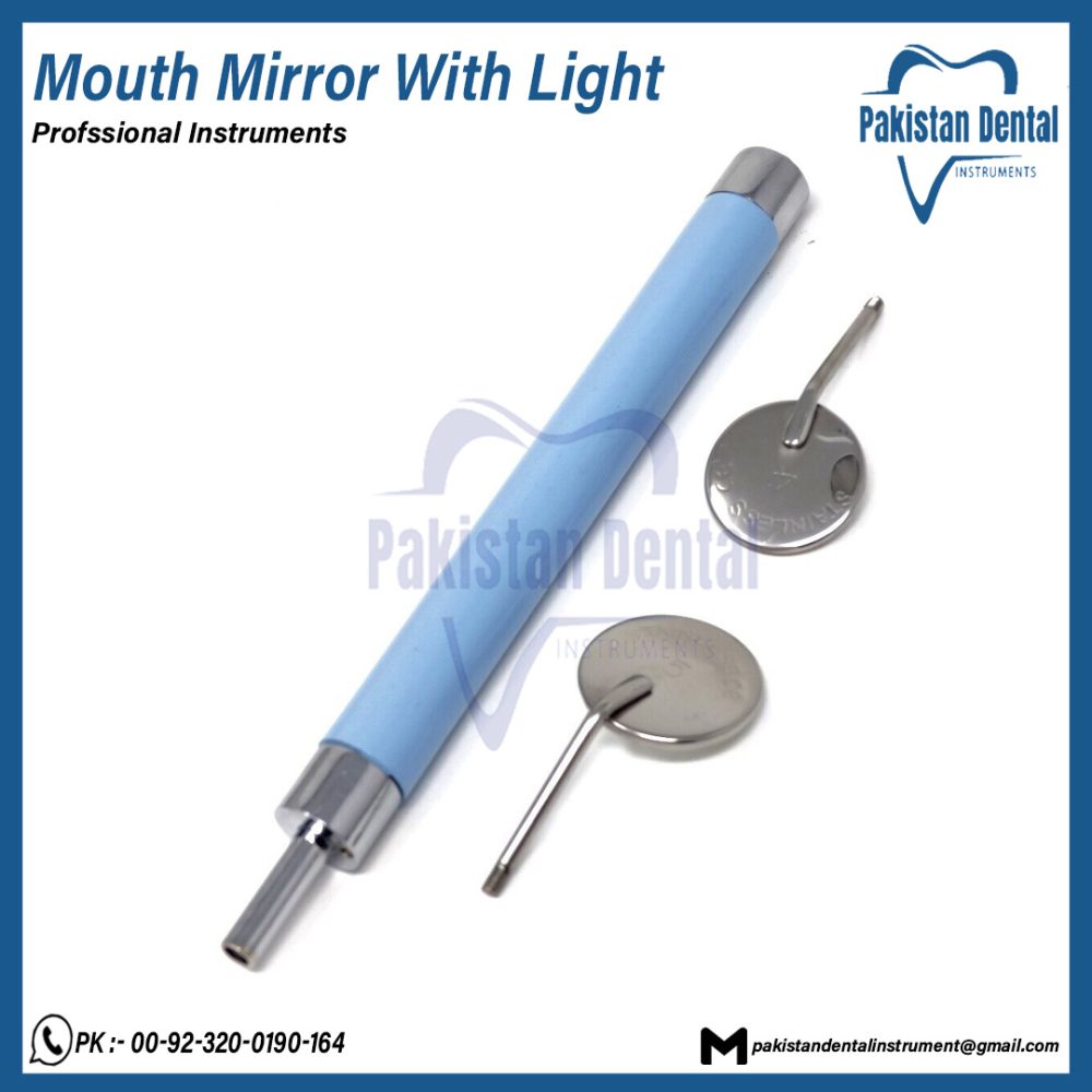 Light Blue Mouth Mirror With Light